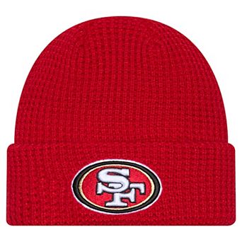 Men's New Era Scarlet San Francisco 49ers Waffle Cuffed Knit Hat