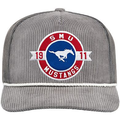 Men's Colosseum Gray SMU Mustangs Where's My Hat Podium Adjustable Trucker Hat