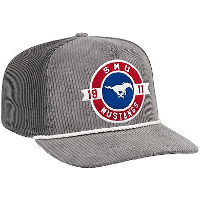 Men's Colosseum Gray SMU Mustangs Where's My Hat Podium Adjustable Trucker Hat