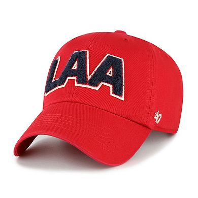 Women's '47 Red Los Angeles Angels Zoey Clean Up Adjustable Hat
