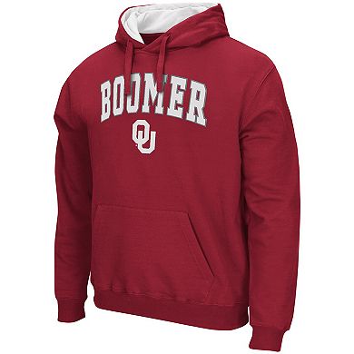 Men's Colosseum Crimson Oklahoma Sooners Rally Cry Fleece Hoodie