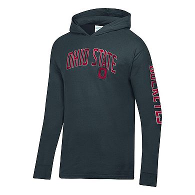 Men's ComfortWash Charcoal Ohio State Buckeyes Two Hit Hoodie
