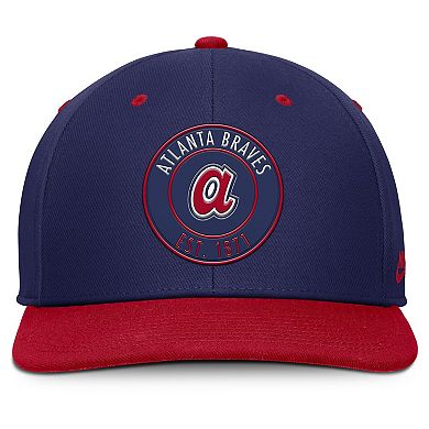 Men's Nike Navy/Red Atlanta Braves Cooperstown Collection Pro Dri-FIT Snapback Hat