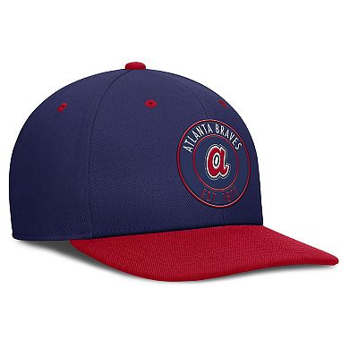 Men's Nike Navy/Red Atlanta Braves Cooperstown Collection Pro Dri-FIT Snapback Hat