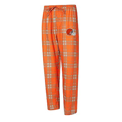 Men's Concepts Sport Orange/Heather Gray Cleveland Browns Regulate Long Sleeve T-Shirt and Plaid Pant Set