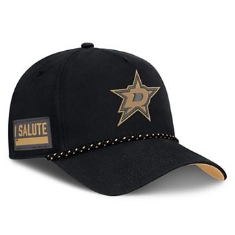 Men's Fanatics Black Dallas Stars Military Appreciation Authentic Pro A-Frame Adjustable Hat