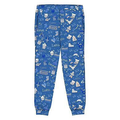 Preschool Outerstuff Blue Detroit Lions Chestnut Holiday Sleep Set