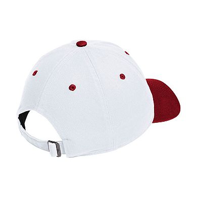 Unisex adidas White/Crimson Indiana Hoosiers Seasonal Baseball Slouch Adjustable Hat