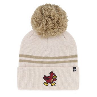 Women's '47 Natural Iowa State Cyclones Core & Inline Latte Cuffed Knit Hat with Pom