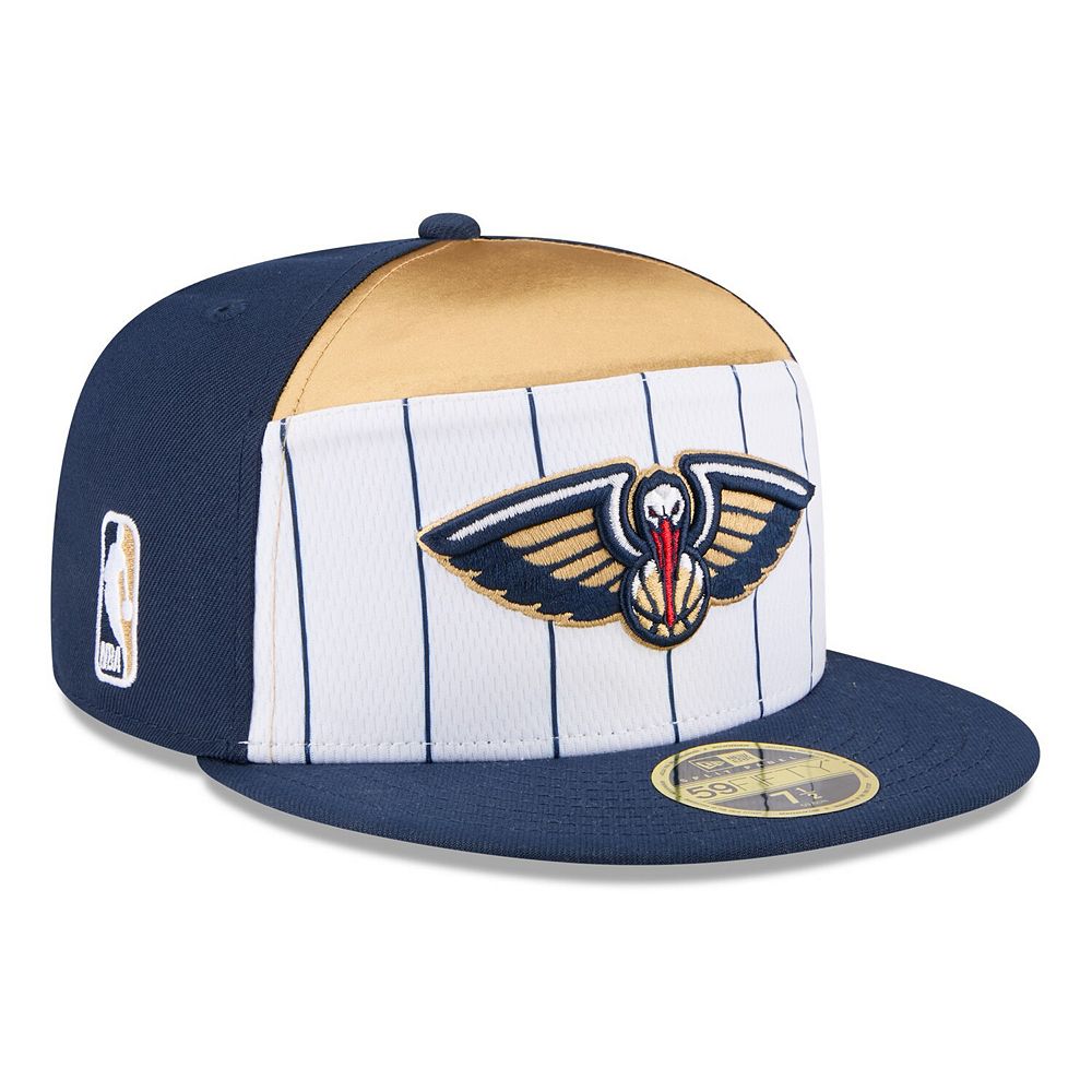 Men's New Era White/Navy New Orleans Pelicans 2025 NBA Tip Off