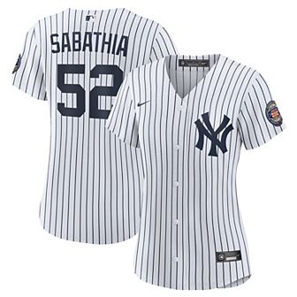 Women's Nike CC Sabathia White New York Yankees 2025 Baseball Hall of Fame Replica Jersey