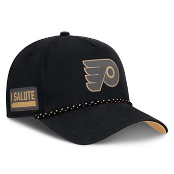 Men's Fanatics Black Philadelphia Flyers Military Appreciation Authentic Pro A-Frame Adjustable Hat