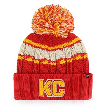 Women's '47 Red Kansas City Chiefs Emma Cuffed Knit Hat with Pom