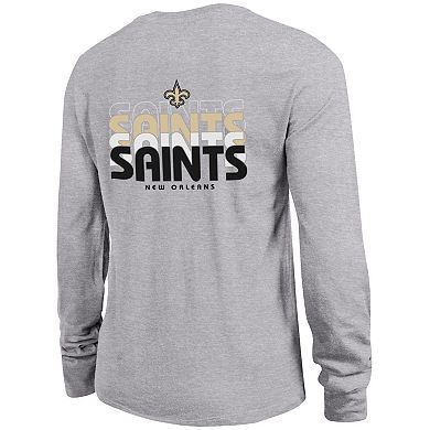 Women's Champion Heather Gray New Orleans Saints Core Long-Sleeve T-Shirt