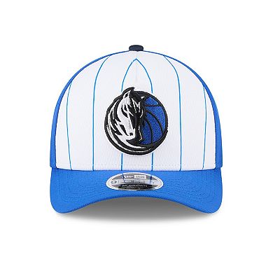 Men's New Era White/Blue Dallas Mavericks 2025 NBA Tip Off M-Crown A-Frame 9FORTY Adjustable Hat