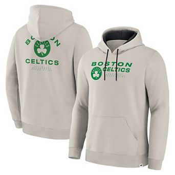 Men's Fanatics Off White Boston Celtics Crossover Collection Blocked Shot Premium Pullover Hoodie
