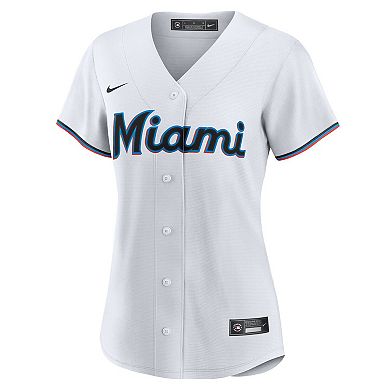 Women's Nike Liam Hicks White Miami Marlins Home Replica Jersey