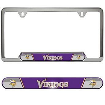 Logo Brands Minnesota Vikings Embossed License Plate Frame