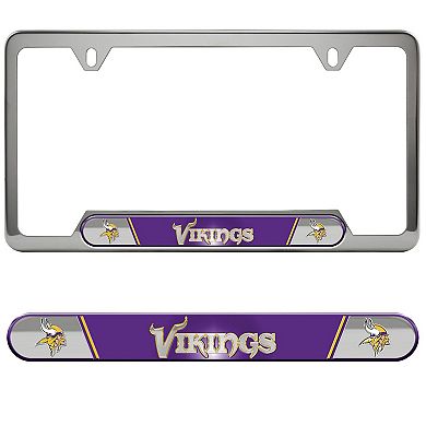 Logo Brands Minnesota Vikings Embossed License Plate Frame