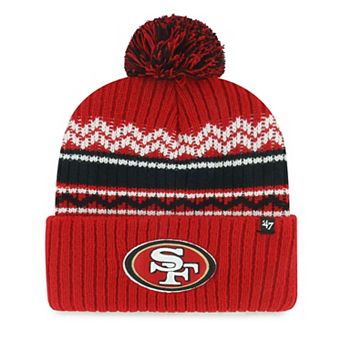 Youth '47 Scarlet San Francisco 49ers Polar Vortex Cuffed Knit Hat with Pom