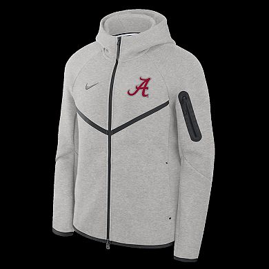 Men's Nike Gray Alabama Crimson Tide Tech Fleece Full-Zip Windrunner Hoodie