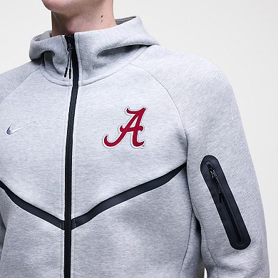 Men's Nike Heather Gray Alabama Crimson Tide Tech Fleece Full-Zip Windrunner Hoodie