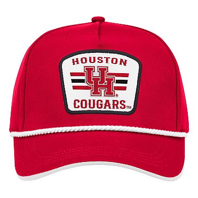 Men's Colosseum Red Houston Cougars Hits the Road Podium Adjustable Hat