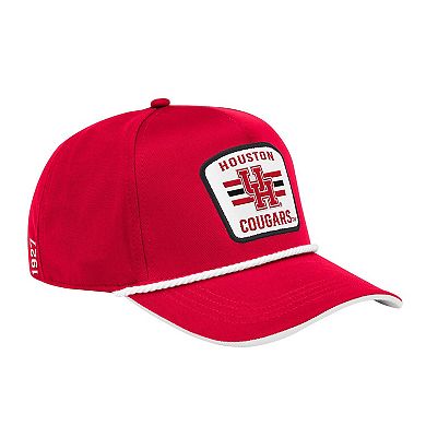 Men's Colosseum Red Houston Cougars Hits the Road Podium Adjustable Hat