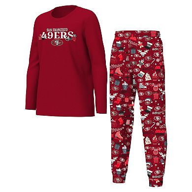 Youth Outerstuff Scarlet San Francisco 49ers Chestnut Holiday Sleep Set
