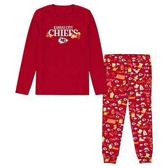 Preschool Outerstuff Red Kansas City Chiefs Chestnut Holiday Sleep Set