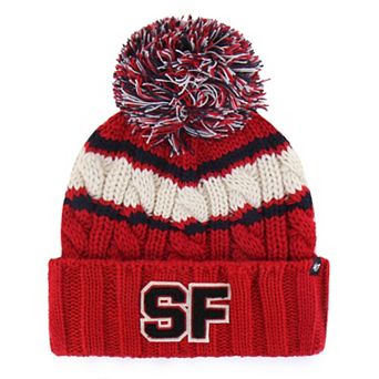 Women's '47 Scarlet San Francisco 49ers Emma Cuffed Knit Hat with Pom