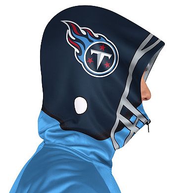 Men's Pro Player Light Blue/Navy Tennessee Titans Helmet Full-Zip Hooded Track Jacket