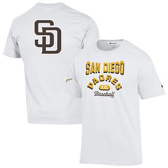 Men's Champion White San Diego Padres 3-Hit Jersey T-Shirt