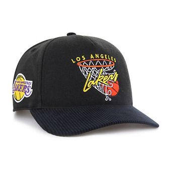 Men's '47 Black Los Angeles Lakers Nothing But Net Hitch Adjustable Hat