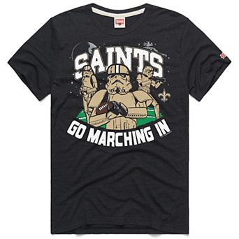 Unisex Homage Charcoal New Orleans Saints Star Wars x NFL Tri-Blend T-Shirt