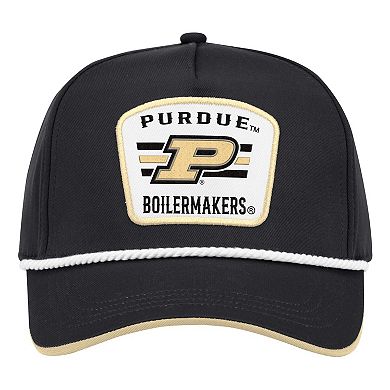 Men's Colosseum Black Purdue Boilermakers Hits the Road Podium Adjustable Hat