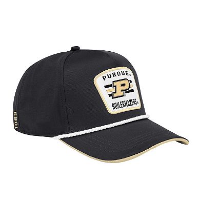 Men's Colosseum Black Purdue Boilermakers Hits the Road Podium Adjustable Hat