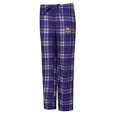 Women's Concepts Sport Heather Gray/Purple Minnesota Vikings Regulate Plaid Tank Top & Pants Sleep Set