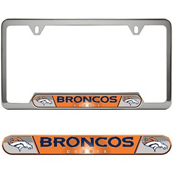 Logo Brands Denver Broncos Embossed License Plate Frame