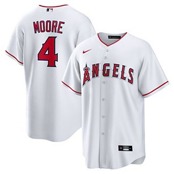 Men's Nike Christian Moore White Los Angeles Angels Home Replica Jersey