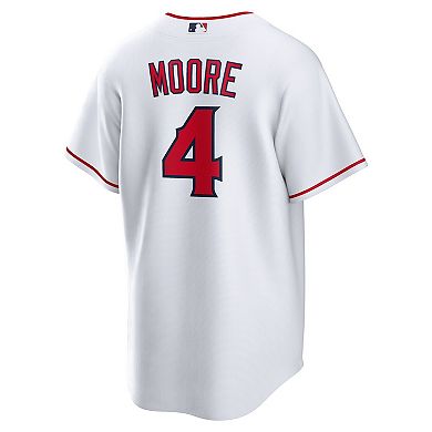 Men's Nike Christian Moore White Los Angeles Angels Home Replica Jersey