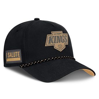 Men's Fanatics Black Los Angeles Kings Military Appreciation Authentic Pro A-Frame Adjustable Hat