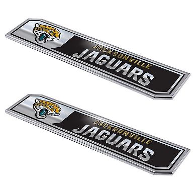 Logo Brands Jacksonville Jaguars 2-Pack Embossed Truck Emblem Set