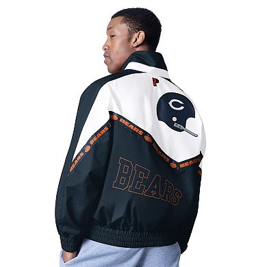 Men's Pro Player White/Navy Chicago Bears Tape II Lightweight Full-Zip Jacket