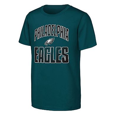 Youth Outerstuff Midnight Green Philadelphia Eagles Never Quit 2-Pack T-Shirt Set