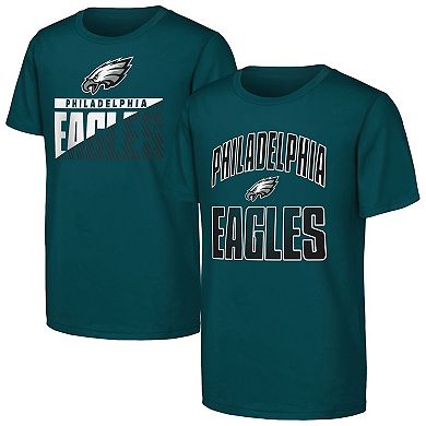 Youth Outerstuff Midnight Green Philadelphia Eagles Never Quit 2-Pack T-Shirt Set