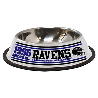 The Memory Company Baltimore Ravens Vintage Bar Stainless Steel Pet Bowl