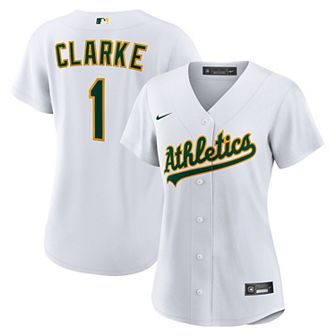 Women's Nike Denzel Clarke White Athletics Home Replica Jersey