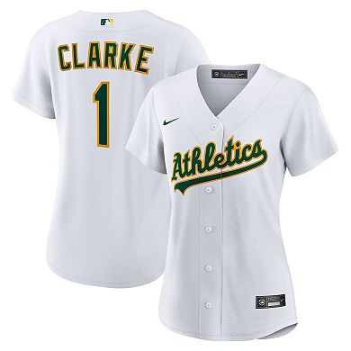 Women's Nike Denzel Clarke White Athletics Home Replica Jersey