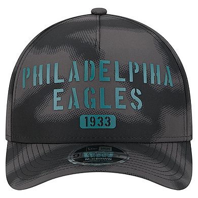 Men's New Era Gray Philadelphia Eagles Halftone Camo 9FORTY Hat